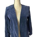 Nordstrom Vintage‎  Town Square Size 8 Velvet Velour Blazer Jacket Victorian Blue Photo 1