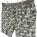 Woman Within  Shorts Womens Size 22W Olive Green Camo Cargo Pull On Roll Tab Leg Photo 1