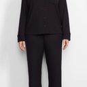 SKIMS  Pajama Top Ribbed Long Sleeve Button Down Onxy Black Medium NWOT Photo 1