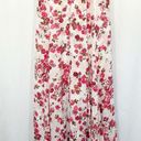 Reformation  Wrap Tie Strap Rose Print Midi Dress Photo 4