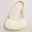 Pastel Yellow White Plaid Y2K Cottage Ballet 90s Shoulder Mini Handbag Photo 0