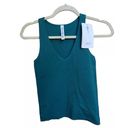 Athleta  Size XS Aurora Seamless Tank Top, Green Teal Versatile Shirt NWT Photo 2