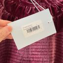 Hill House  Home NWT Burgundy Velvet Akilah Nap Dress Midi Size Small Photo 4