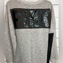 Victoria's Secret WOMEN’S VS PINK Long Sleeve Gray Shirt Black Mesh Sides Size M Oversized Photo 1