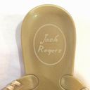 Jack Rogers  Gold Jelly Sandals Flat PVC Thongs Flip Flops Georgica Sz 6 New Photo 4