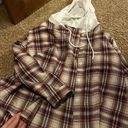 Romwe Women’s Flannel Hoodie Photo 3