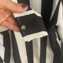 DKNY Women’s  Mixed Striped Button Down Shirt Black White Size XS Photo 6