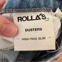 Rolla's  Dusters High Rise Slim Distressed Denim Jean Short in Layla Bleach Photo 5