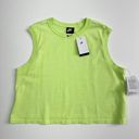 Nike  Women's Sportswear Wash Tank Top + Shorts Set Patch Ghost Green Lime Sz 2X Photo 4