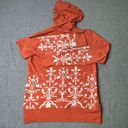 prAna  Athletic hooded Jacket Women's Large  Short Rust Full Zip Long Sleeve Photo 3