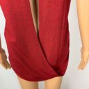 Evenuel  Split Wrap Open Back Blouse Cap Sleeve NWT Rich Red New With Tag Medium Photo 7