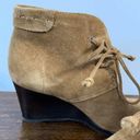 Via Spiga  Women's Suede Brown Wedge Ankle Boots Size 39 Photo 4