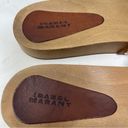 Isabel Marant  Jaso embellished leather wooden slides sz 36 US 5 Photo 3