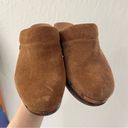 Vionic  Kacie Tan Brown Suede Heeled Platform Mule Clogs Size 7 Photo 6