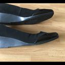 Life Stride  black wedge slip on shoes size 8.5 stretch fabric comfort shoes Photo 5