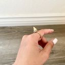 Missguided Gold Rhinestone Pointy Ring 6/6.5 Photo 3