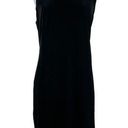 Ralph Lauren  Women's Cocktail Dress Size 14 Black Sequined Velvet Midi Sheath Photo 0