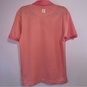 FootJoy  Pink Golf Polo Polkadot Short Sleeve Button Collar Size Medium Photo 9