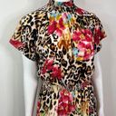 Gibson Vintage Leopard Floral Print Maxi Dress Size Medium Photo 5