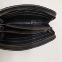Vera Pelle Designer Italian  Wallet Black Woven Style Photo 4