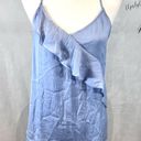 Naked Zebra  Heartbeeps periwinkle blue ruffle cross back cami tank size large Photo 1