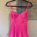 Lulus NWOT  Cascading Crush Hot Pink Tiered Bustier Midi Dress Photo 6