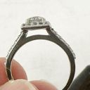 Diamond Halo Style Engagement Ring with Diamonds on shank .92cwt Photo 3