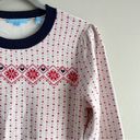 Draper James  Fair Isle Wool Blend Sweater Dress in White/Red/Navy Fit & Flare, L Photo 5