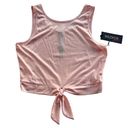 Wildfox NEW  Sweat Tie Front Pink Blush Cropped Tank Women's Size XL Photo 0