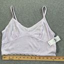 American Eagle  Lace Trim Bralette Size Medium Light Purple Knit Comfort New Photo 4