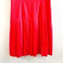 Oleg Cassini Vintage  Dress Bright Coral Sleeveless Drop Waist Pleated Sz 10 EUC Photo 5