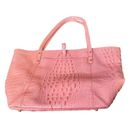 Brahmin  Women's Bag All Day Tote Croc Embossing Melbourne Genuine Leather Pink Photo 5