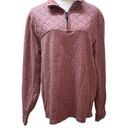 Banana Republic  Burgundy Long Sleeve 3/4 Zip Front Top Jacket Size XL Photo 0