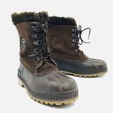 Sorel  Brown Leather Winter Snow Boots Removable Liners Womens Size 5 Photo 0