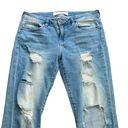 Hidden Jeans  Distressed Cropped Light Wash Jeans with a Raw Hem. Size 26. Photo 2