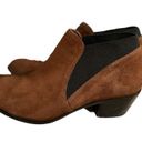 Via Spiga  Brown Suede w/ Black Elastic Booties Size 8.5 M Photo 3