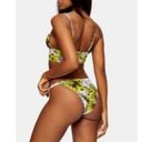 Topshop  Tropical Floral Bikini Set Tanga Bottoms Idol Top Pink Yellow Size 6 Photo 5