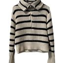 American Eagle Outfitters Women's Size Small Cowl Neck Zip Knit Sweater Preppy Photo 0