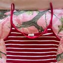 Brandy Melville red + white striped tank top Photo 7