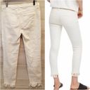 Free People {27}  Great Heights Frayed Hem Distressed Ripped Jeans Creamy White Photo 2