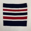 Iris Red, White & Blue Striped Cropped Tube Top - Small Photo 1