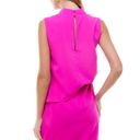 TCEC | NWOT | Asymmetrical High Neckline Dress | M | Magenta | CD01994 Photo 4