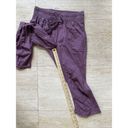 Soft Surroundings  Womens Pants Capri Pull On Drawstring Purple Size PXS Photo 3