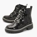 Boohoo Croc Biker Boots Photo 0