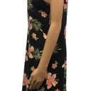 The Moon Vintage Pineapple Silk Black Hawaiian Floral Zip Sleeveless Dress Medium Photo 2