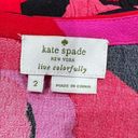 Kate Spade  Deco Rose Peplum Top in Orient Red Women’s 2 Photo 4