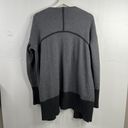 Lululemon  Still Lotus Wrap Sweater Reversible Heathered Black Gray Titanium Sz L Photo 14