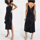 Monki NEW  velvet midi slip dress in black Woman’s size Large NWT Photo 1