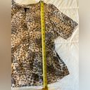 BCBG MAX AZRIA 'Davie' Leopard-Print Short-Sleeve Jacket (Beige Combo) Sz Medium Photo 4