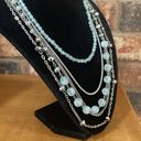 Krass&co NY &  Light Blue and silver 5 strand necklace Photo 4